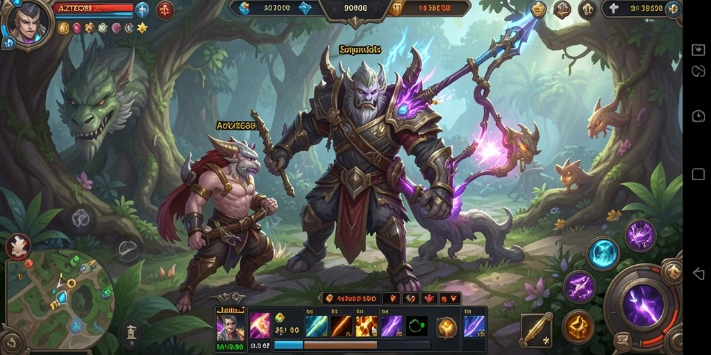 Tampilan gameplay menakjubkan dari AZTEC88, menampilkan petualangan MMORPG yang seru.