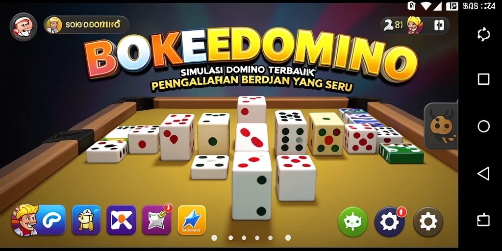 Tampilan gameplay menarik dan penuh aksi dari BOKEDOMINO.
