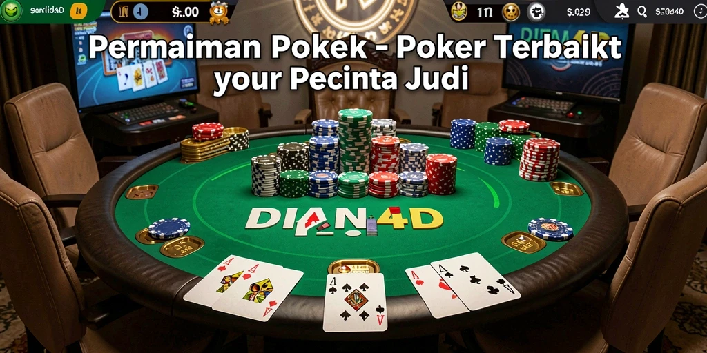 Tampilan screenshot utama DIANA4D dengan gameplay poker yang menarik.