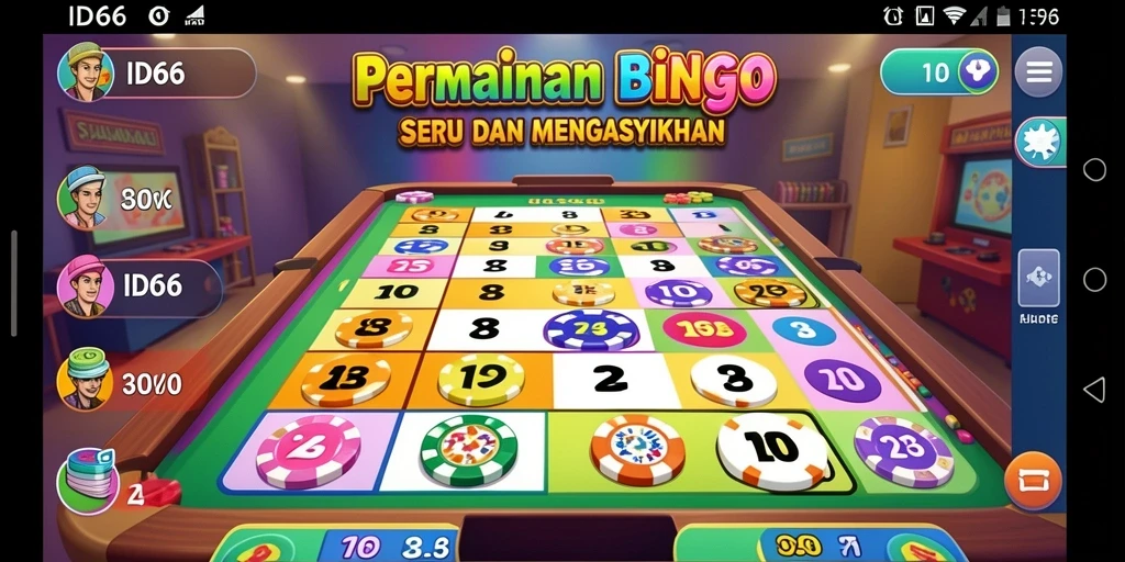 Tampilan game ID66 dengan gameplay Bingo yang seru.