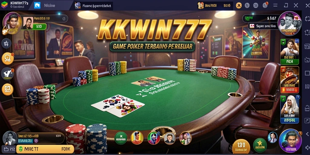 Tampilan gameplay poker yang menarik di KKWIN777.