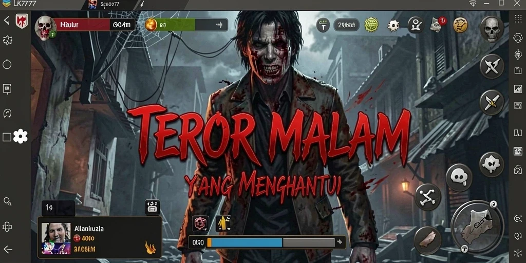 Tampilan gameplay menegangkan di dunia penuh horror.