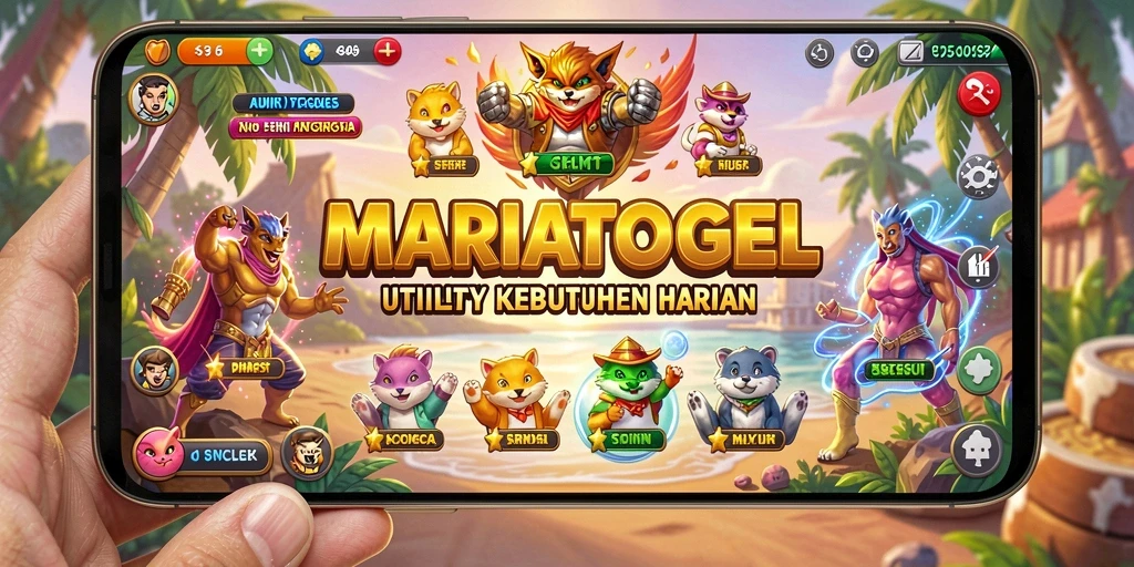 Tampilan antarmuka utama MARIATOGEL yang ramah pengguna dan informatif.