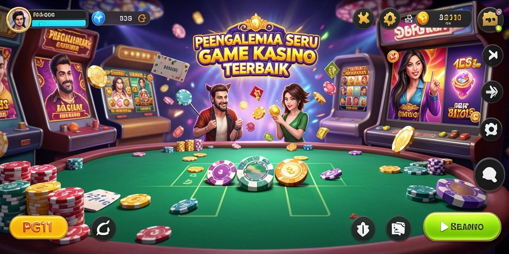 Tampilan atraktif gameplay PG11 yang menonjolkan keseruan permainan Kasino.