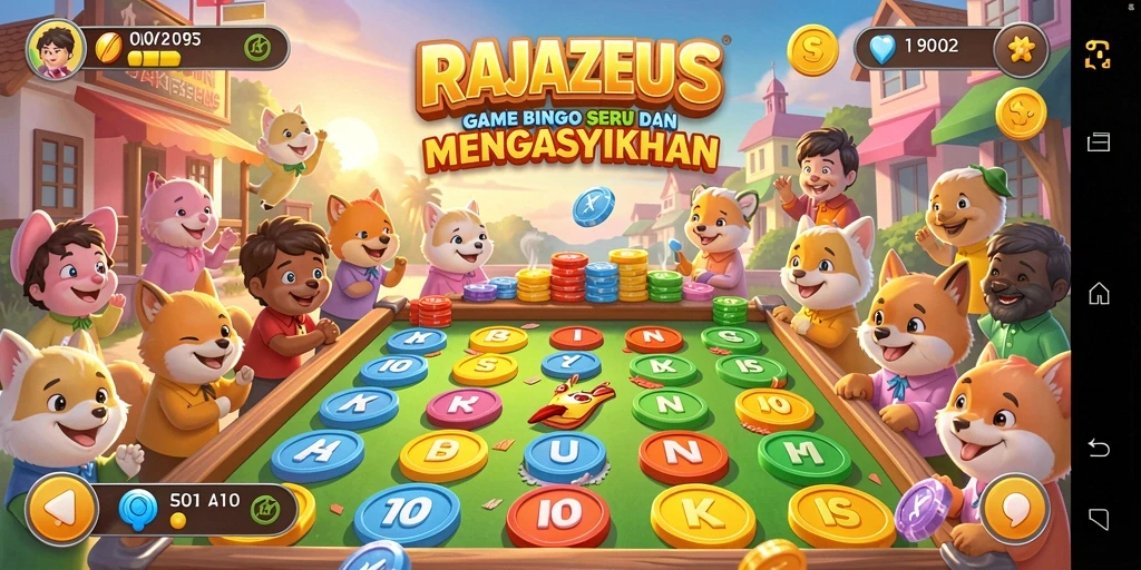 Tampilan gameplay seru dari RAJAZEUS yang memukau dan interaktif.