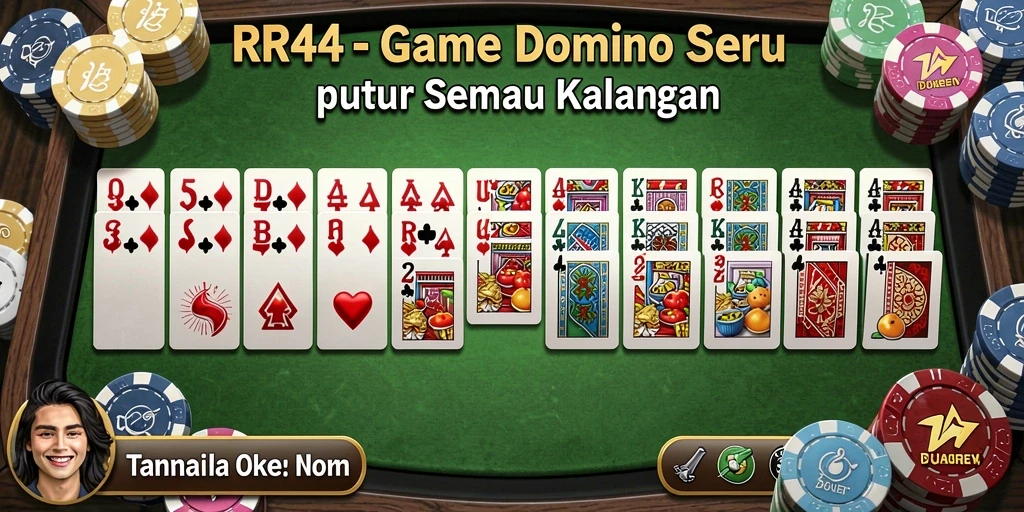 Tampilan gameplay RR44 yang menarik dalam permainan Domino.